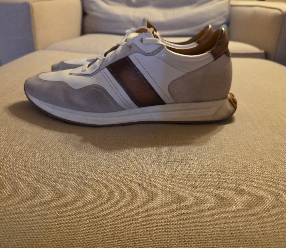 Magnanni White and Brown Men's Sneakers